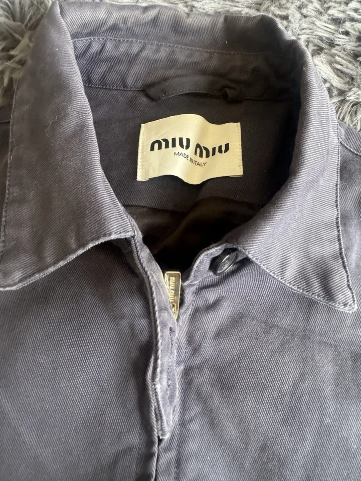 Miu Miu 海军蓝工作棉夹克,尺寸 42 — 第 4/4 张图片