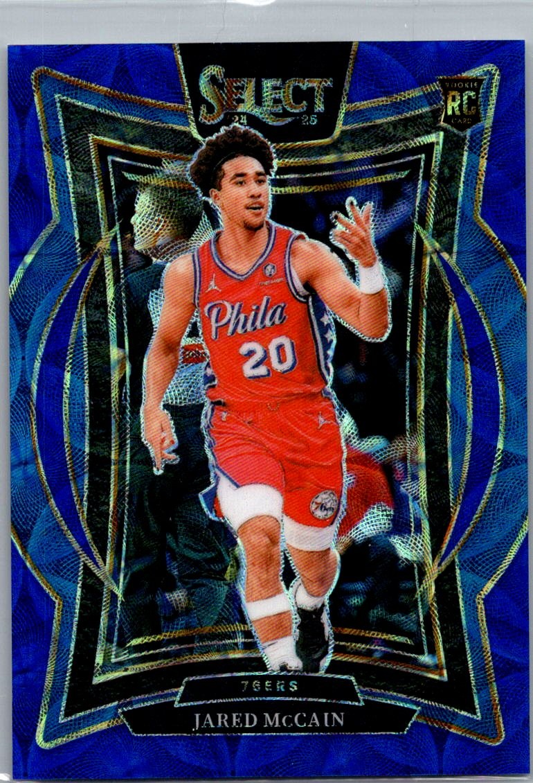 2024-25 Panini Select #82 Jared McCain Blue Scope Prizm #/249