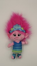 DreamWorks Trolls Poppy Plush Stuffed Doll 10 in Pink Hair Blue Green Outfit