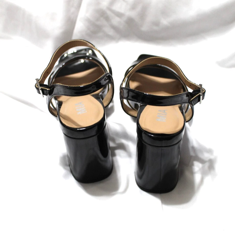 Nuevos tacones para mujer Mia Anabelle charol negro bloque - talla 8,5 Foto 3 de 4