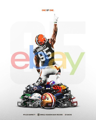 #ad Myles Garrett Breaks NFL Sack Record Cleveland Browns 8x10 NFL Football Photo $11.99