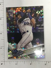 Hunter Dozier Rookie Card 2017 Topps Chrome Prism Refractor #101 Royals RC. rookie card picture