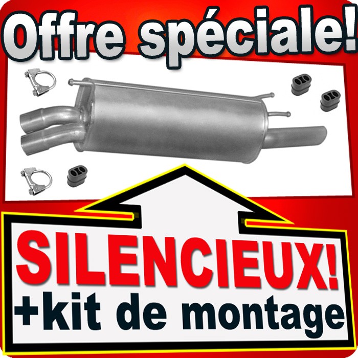 Silencieux arrière en acier renforcé pour Opel Omega B Break