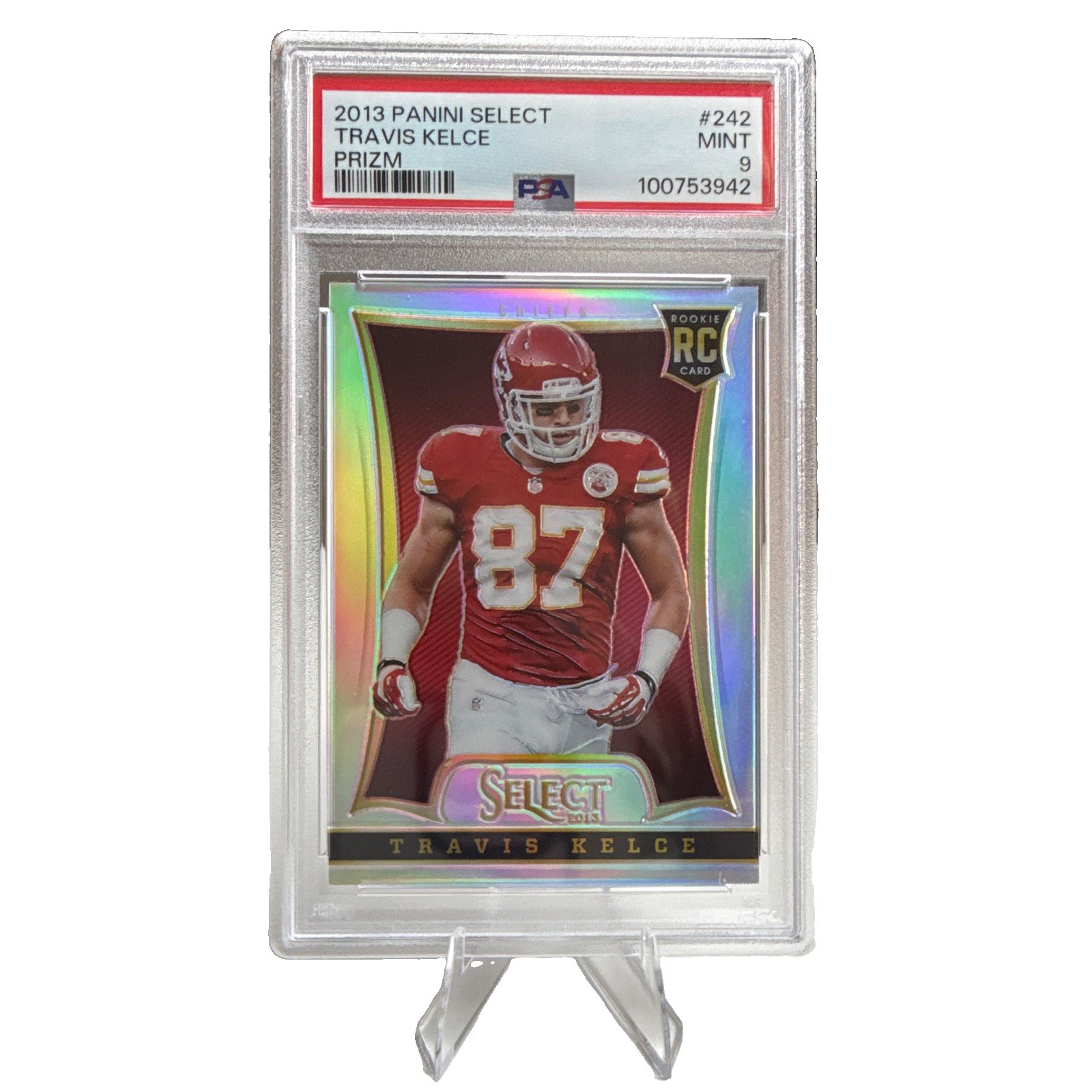 2013 Panini Prizm Select Travis Kelce #242 PSA 9
