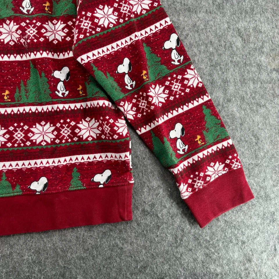 Suéter polar American Eagle AE x Peanuts para mujer S rojo Snoopy Navidad Foto 3 de 4