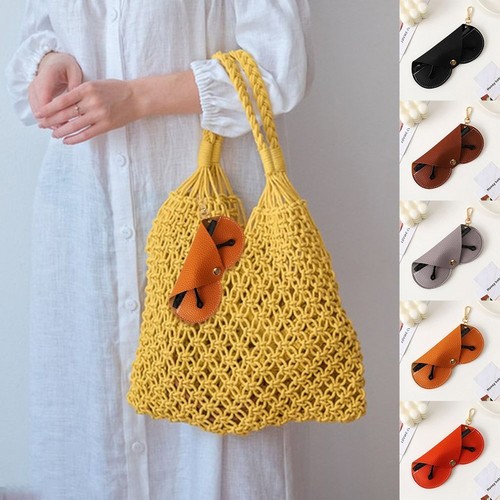 Litchi Glasses Bag PU Leather Sunglasses Pouch Portable Eyewear Holder Outdoor