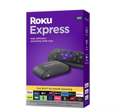 Roku Express HD-Streaming-Mediaplayer mit High-Speed-HDMI-Kabel   UK-Modell