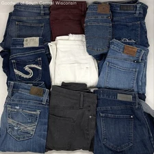 Women's Sz S (4-6) Name Brand Denim Jeans Wholesale Clothing Box - 10pc