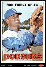 1967 Topps #94 Ron Fairly May have Blue Dot in the Sky Dodgers 5 - EX