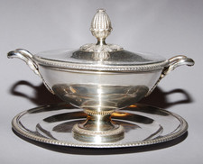 Antike Original Odiot Schale Deckelschale Pokal 3x teilig  830g 950 Silber