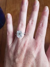 Maxine Sona Simulated Diamond Engagement Ring