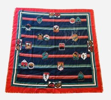 Reproduction Chamonix Olympics 1924 Scarf 30” x 30” Made In Italy