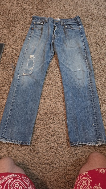 Levi's 501 0115 Men's Jeans Blue, Original Fit, Straight Leg, Button Fly