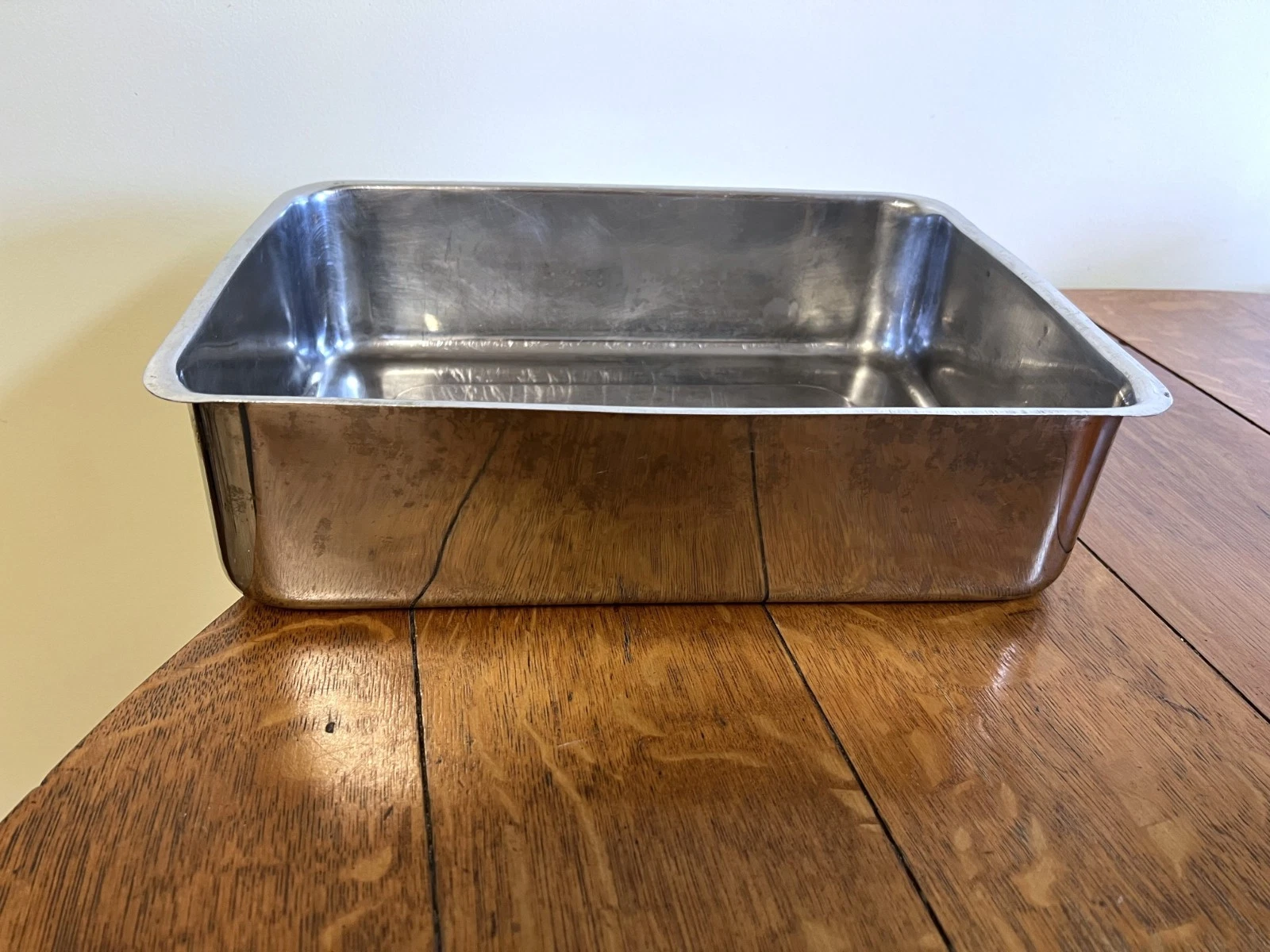 Large Deep Stainless Steel Lasagna Pan w/ Handles Rectangular Roaster Casserole