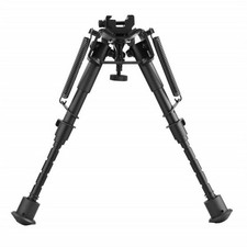 Adjustable 6"-9" Height Sniper Hunting Rifle Bipod Sling Shooting Mount Stand