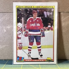 1990-91 Bowman #16 John Druce Card Vintage NHL Washington Capitals Card