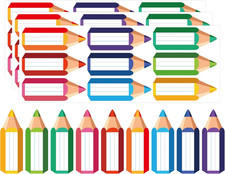 Self Adhesive Name Tag Stickers 270 pcs Colorful Student Nametags Home Office Pe