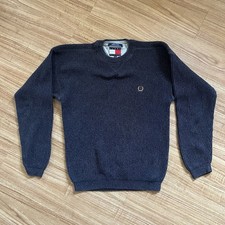 Tommy Hilfiger Sweater Mens M Rib Knit Crewneck Vintage Classic Logo Pullover