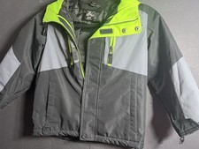 ZeroXposur Kids Winter Jacket XS 4/5 Black Gray Green Hooded Waterproof Coat