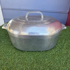 Wagner Ware Magnalite Roaster Oval Aluminum Dutch Oven 8 qt with Lid and Rack