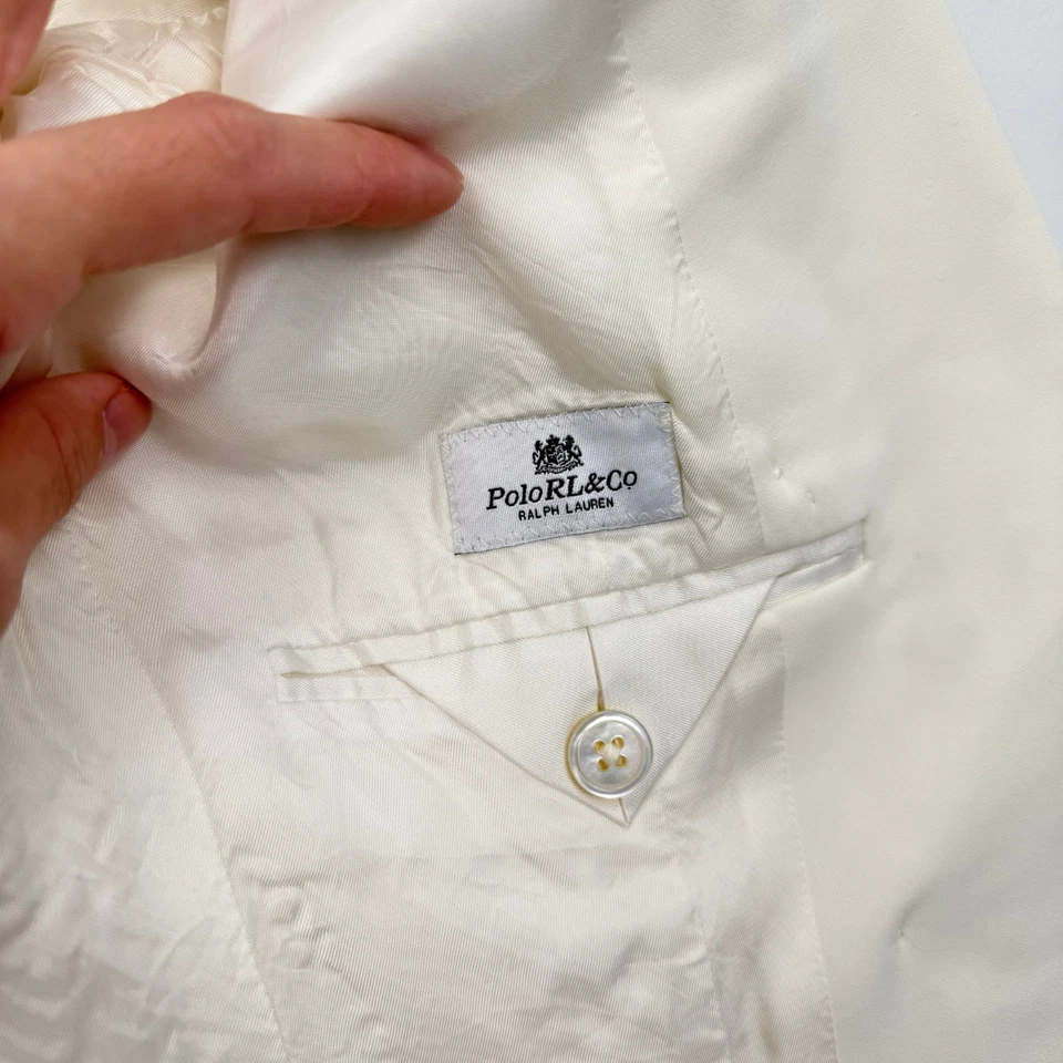 Новый Polo Ralph Lauren Blazer смокинг куртка женский размер 0 укороченный слоновой кости - Изображение 4 из 4