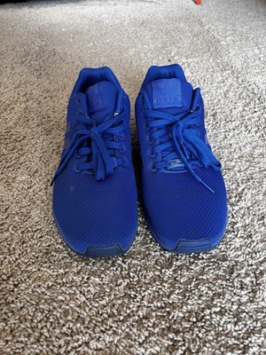 adidas Men s Blue Low Top Lace Up Athletic Sneakers Solid Activewear Casual
