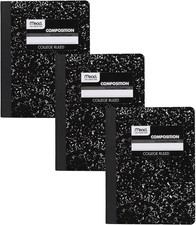 Composition Notebook, 3 Pack, College Ruled Paper, 7-1/2" X 9-3/4", 100 Sheet...