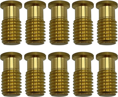 Poolzilla 10 Pack Pool Safety Cover Threaded Brass Insert Screw Bolt for Anchor