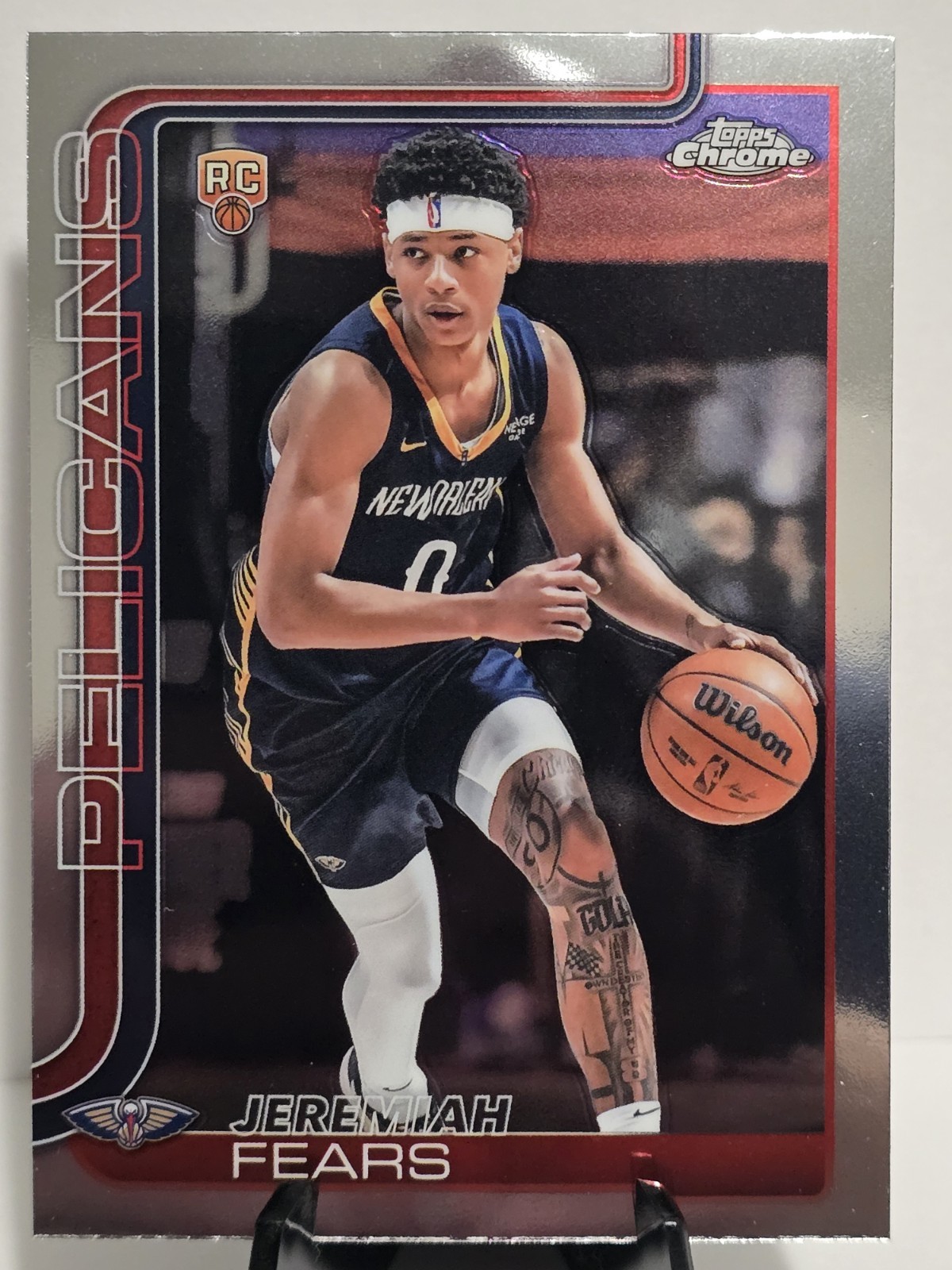 2025-26 Topps Chrome Basketball Jeremiah Fears Rookie #257 New Orleans Pelicans