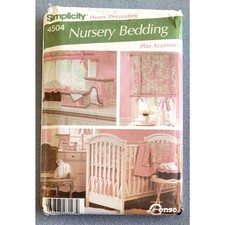 SIMPLICITY Pattern--4504 Nursery Bedding plus Accessories--Vintage/1970s