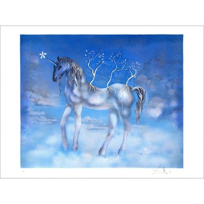 DALI Salvador - Lithographie ''L unicorne allègre'' 55x75cm