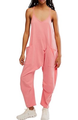 Free People Movement FP Hot Shot Body Romper Medium Hibiscus one piece Jumpsuit
