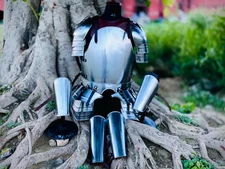 🔆Medieval Steel Half Armor Suit ~ Battle-Ready Cuirass & Leg Guards | LARP Cosp