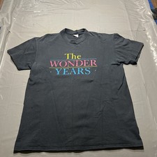 Vintage The Wonder Years Show Shirt Made In USA 1988 Men’s L/XL Black