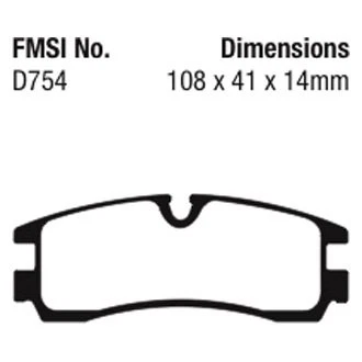 For Cadillac Seville 98-04 EBC Redstuff Ceramic Low Dust Ceramic Rear Brake Pads Foto 2 de 3