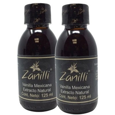 Zanilli Natural Mexican Vanilla Extract 2 Pack 125ml | Vainilla Mexicana Pura