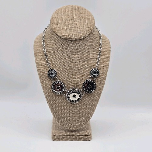 Silver Tone Statement Necklace for Ginger Snaps Noosa Charms - Picture 11 of 11