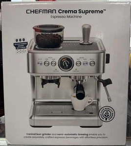 Chefman Crema Supreme (RJ54‑G‑SS) - Espresso Machine - Stainless...NEW!!!