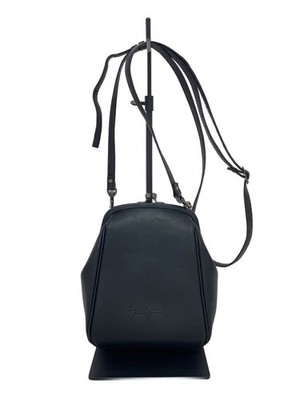 discord Yohji Yamamoto Micro Mini Clasp Shoulder Bag Black Cow