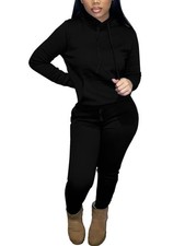 HTD Womens 2 Piece Outfits Casual Sweatsuits Set Long Sleeve Hoodie Tracksuit...