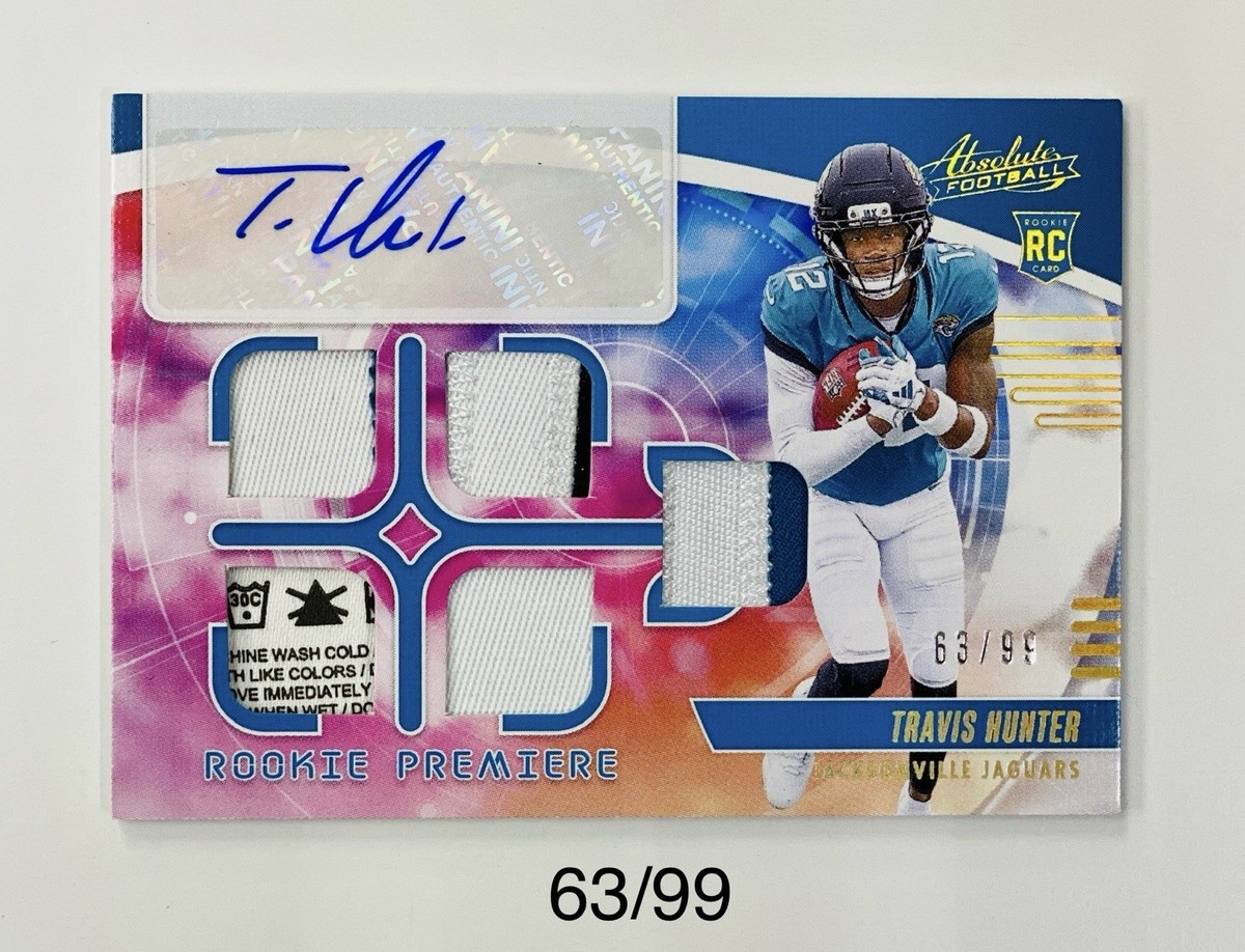 2025 ABSOLUTE FOOTBALL TRAVIS HUNTER RC ROOKIE PREMIERE FIVE PATCH