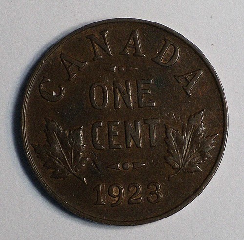 1923 Canada Small Cent coin Rare KING GEORGE V KM-28 exceptional #15576