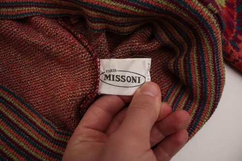Missoni Sport Abstract Knitted V-Neck Sweater Men's - Picture 5 of 6