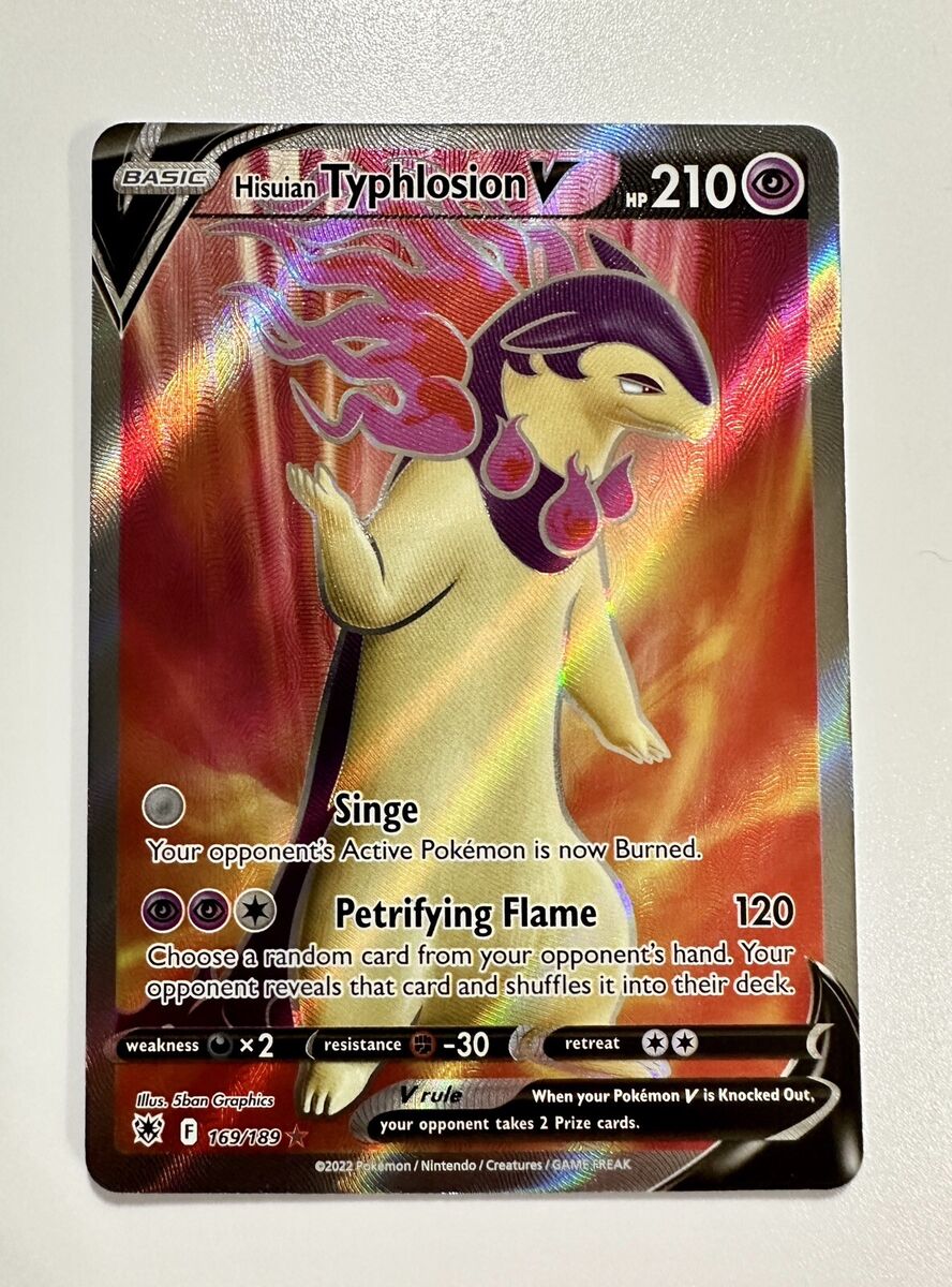 Pokémon TCG - Hisuian Typhlosion V 169/189 Astral Radiance Pokémon TCG - Hisuian Typhlosion V 169/189 Astral Radiance