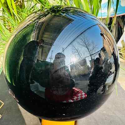 1pc Natural Obsidian Quartz Crystal Ball reiki Energy Stone Sphere decor+ Stand