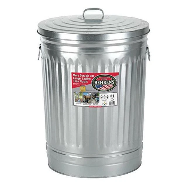 Magnolia Brush 455-30-GALLON 30 gal Trash Can with Lid