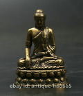 45Mm Curio Chinese Bronze Buddhism Lotus Shakyamuni Amitabha Buddha Small Statue
