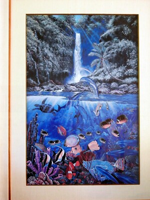 Christian Riese Lassen Eternal Rainbow Sea Framed Koa wood SIGNED