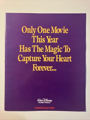 Walt Disney Home Video Oversize Store Catalog Brochure Christmas 1987 13''x11''