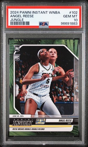 Graded 2024 Panini Instant Angel Reese #102 Jungle /25 RC Basketball Card PSA 10